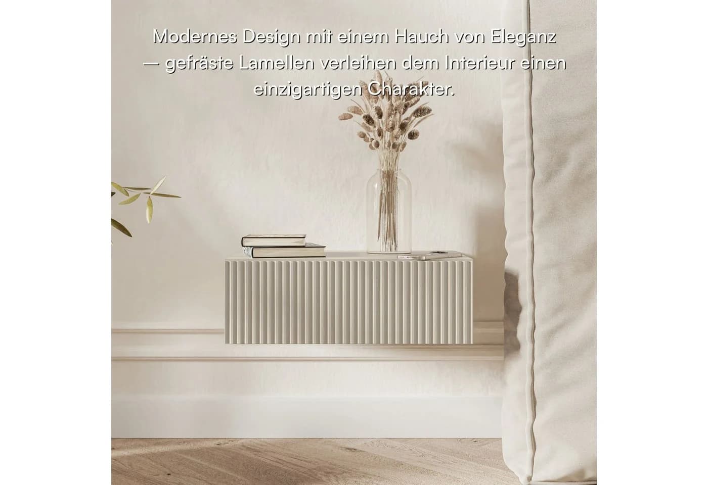 Selsey Nachttisch VARIMIS Greige mit Schublade - Bild 5