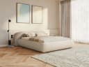 Selsey Polsterbett SHELS LOW mit Lattenrost und Kopfteil in Beige Bild 1