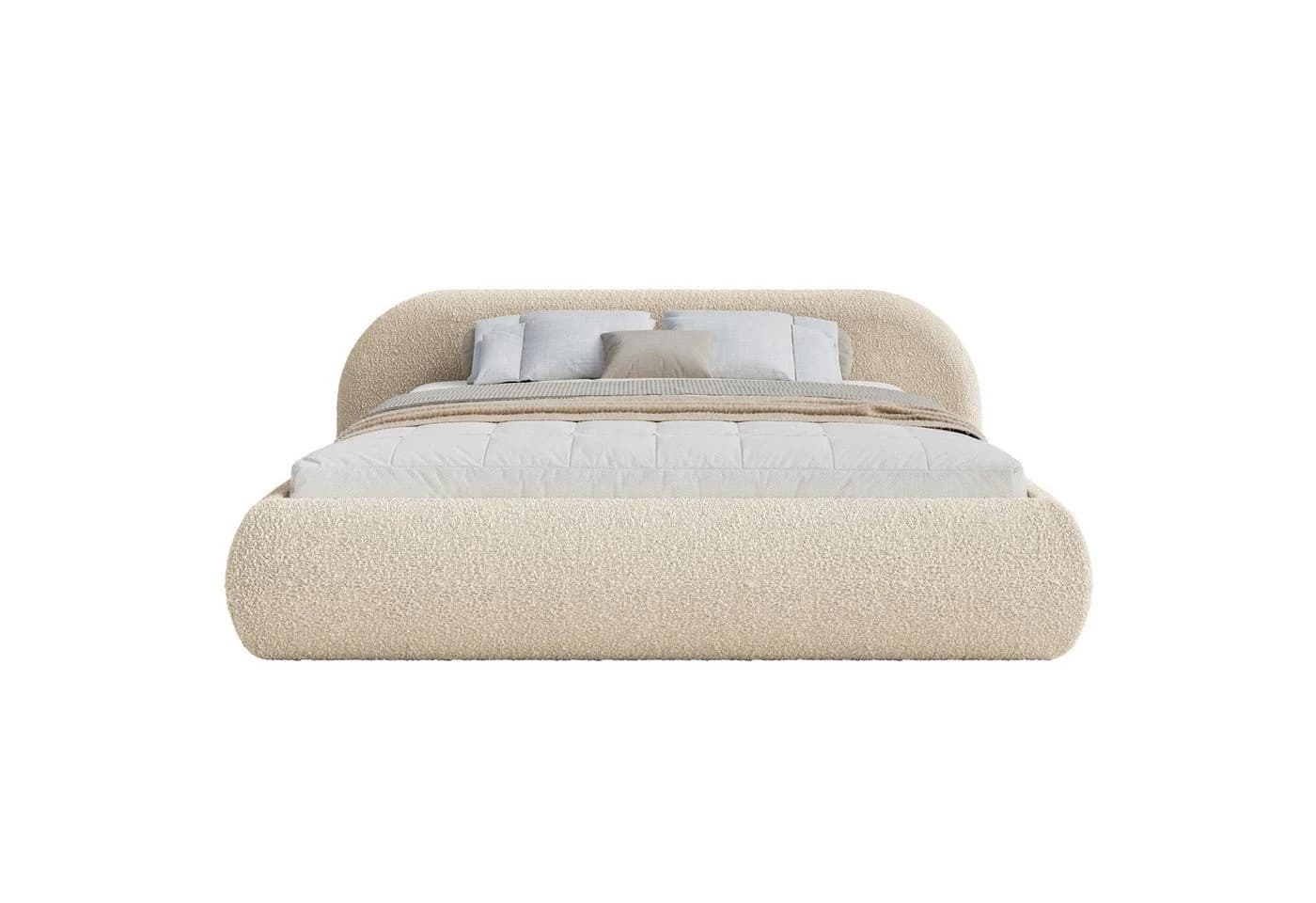 Selsey Polsterbett SHELS LOW mit Lattenrost und Kopfteil in Beige - Bild 5