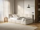Selsey Jugendbett CLOUDY mit Bettkasten und Eck-Kopfteil Hellbeige Bild 1