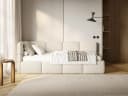 Selsey Jugendbett CLOUDY mit Bettkasten und Eck-Kopfteil Hellbeige Bild 2