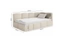 Selsey Jugendbett CLOUDY mit Bettkasten und Eck-Kopfteil Hellbeige Bild 4