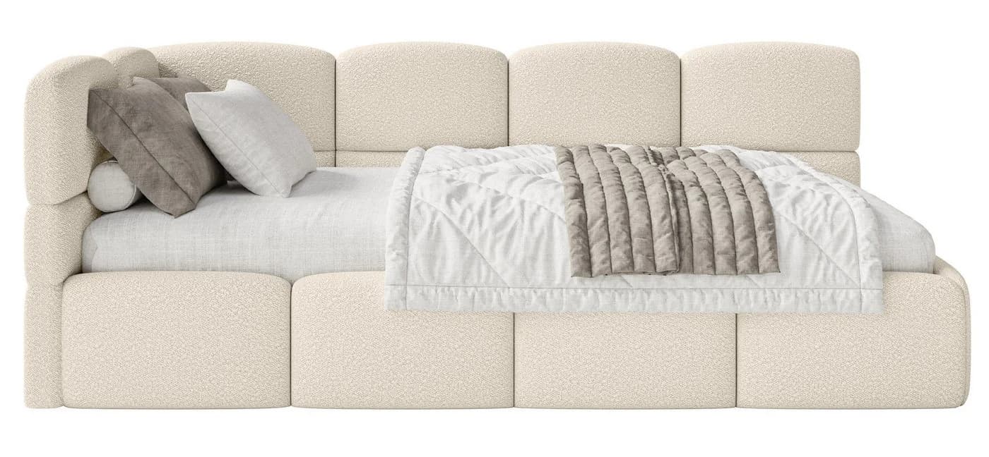 Selsey Jugendbett CLOUDY mit Bettkasten und Eck-Kopfteil Hellbeige - Bild 5
