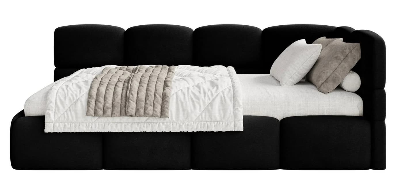 Selsey Jugendbett CLOUDY Schwarz mit Bettkasten und Lattenrost - Bild 5
