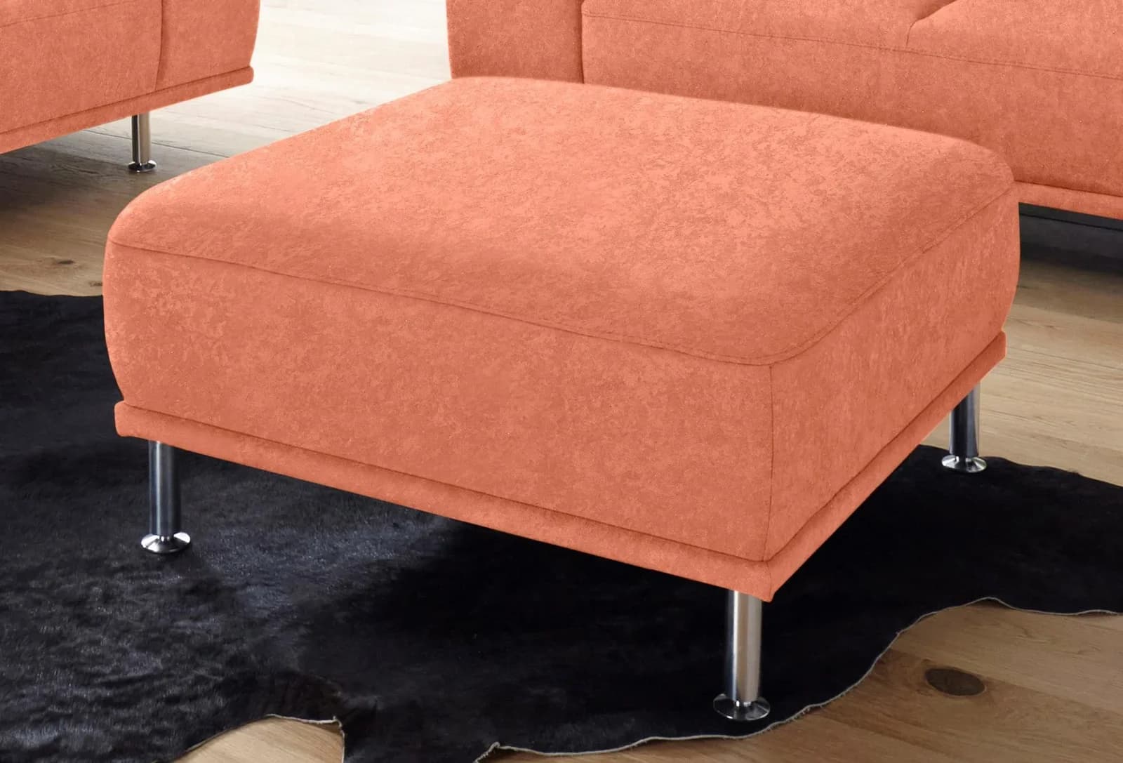 Hocker SIT & MORE Mariola Terrakotta Luxus-Microfaser