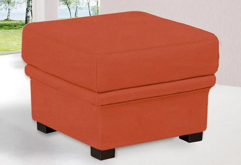 SIT & MORE Polsterhocker Savona Terrakotta Kunstleder