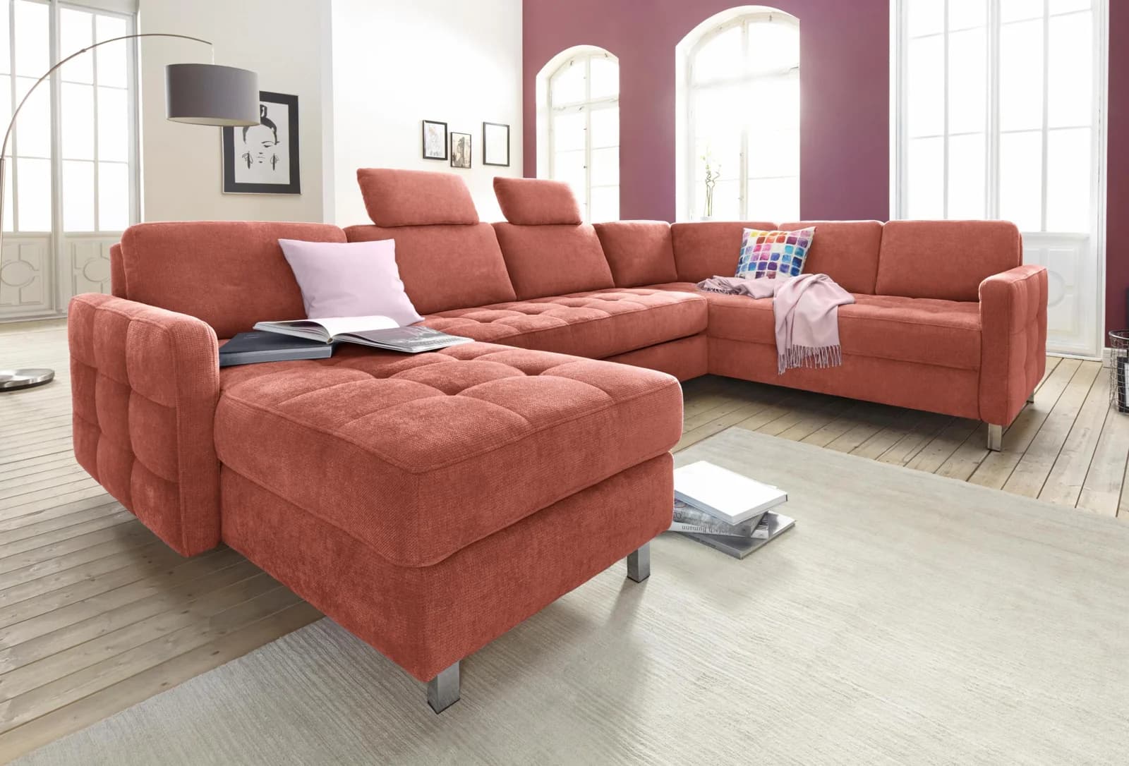 Sit & More Pablo U-Form Wohnlandschaft mit Bettfunktion