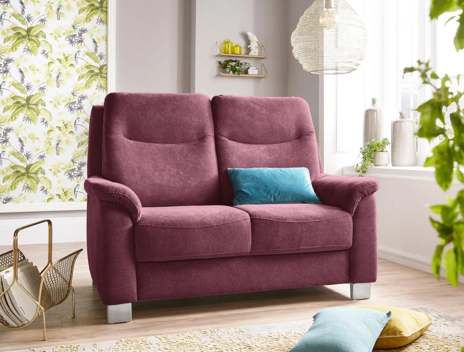 Sit & More 2-Sitzer Sofa Boccaccio Lila Federkern