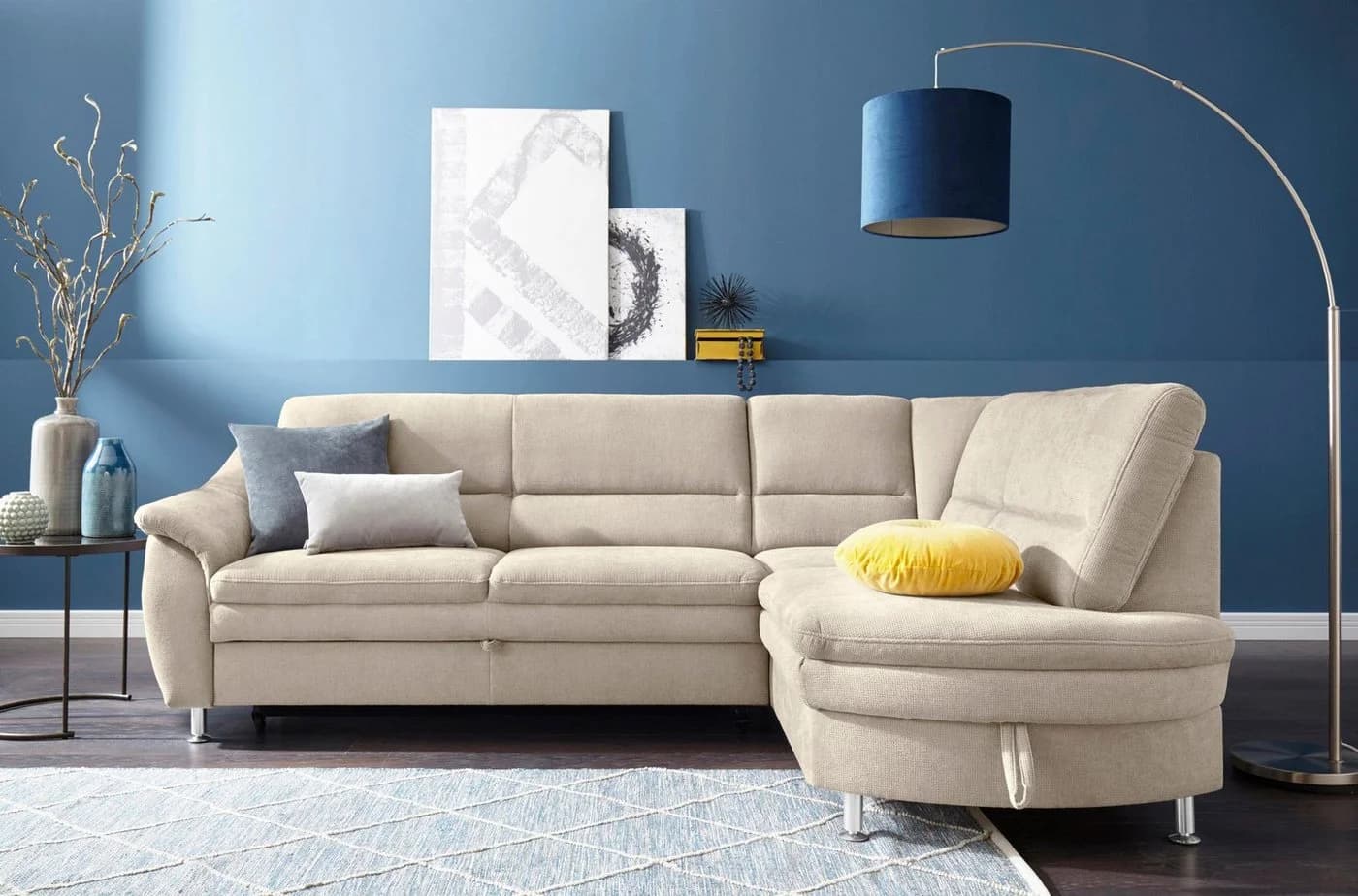 SIT & MORE Ecksofa Cardoso L-Form Beige Microfaser mit Bettfunktion - Bild 2