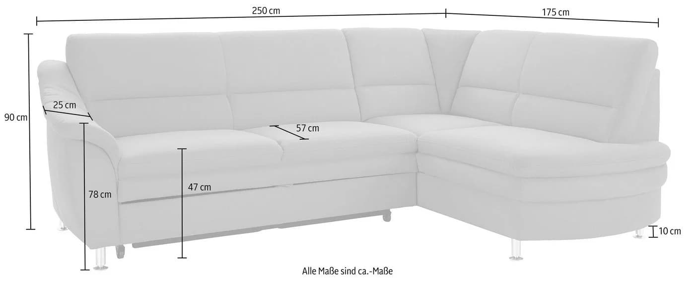 SIT & MORE Ecksofa Cardoso L-Form Beige Microfaser mit Bettfunktion - Bild 5