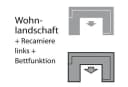 Sit & More Wohnlandschaft Mailand U-Form Schwarz mit Bettfunktion Bild 3