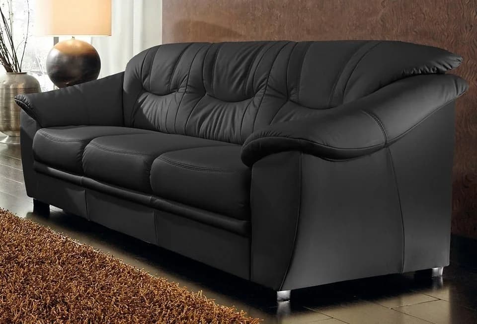 SIT & MORE Savona 3-Sitzer Sofa Schwarz mit Bettfunktion - Bild 2