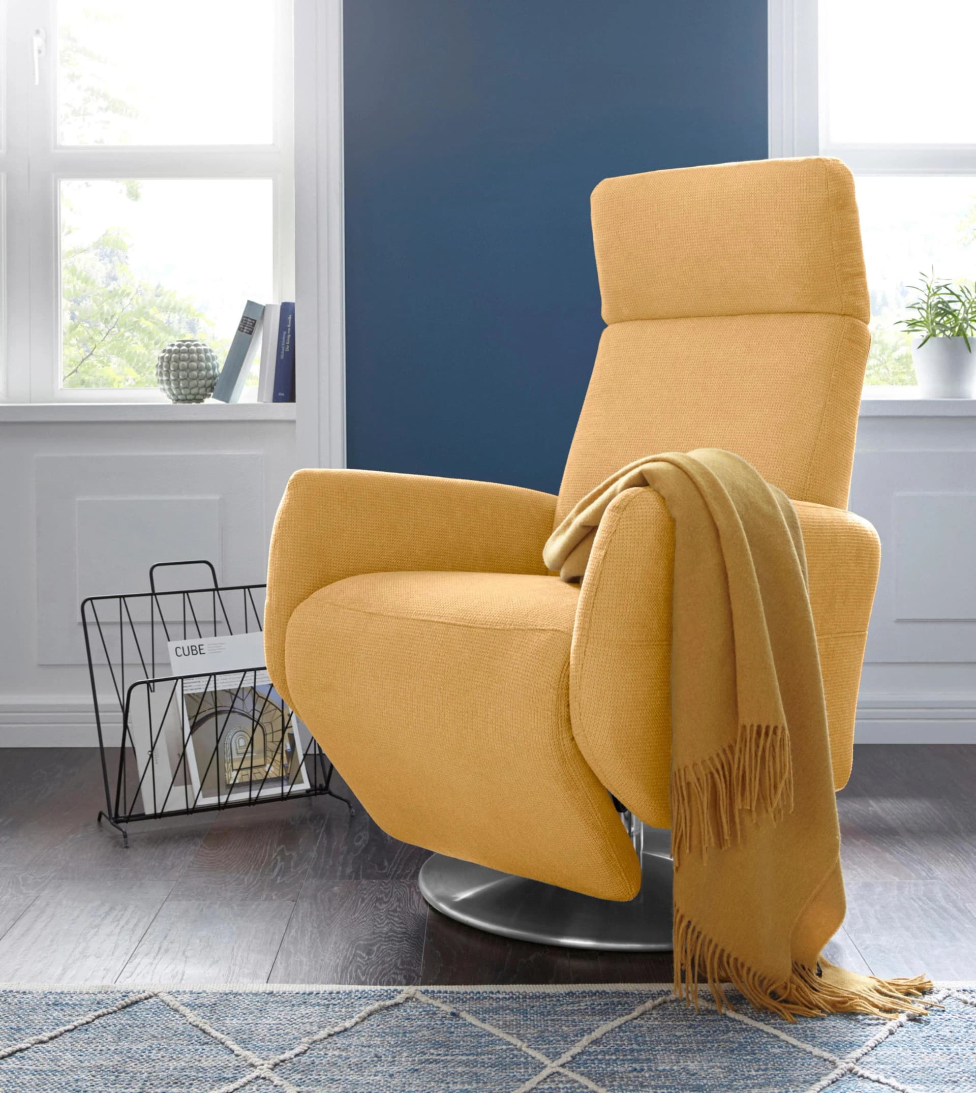 TV-Sessel SIT & MORE Kobra Senfgelb Luxus-Microfaser