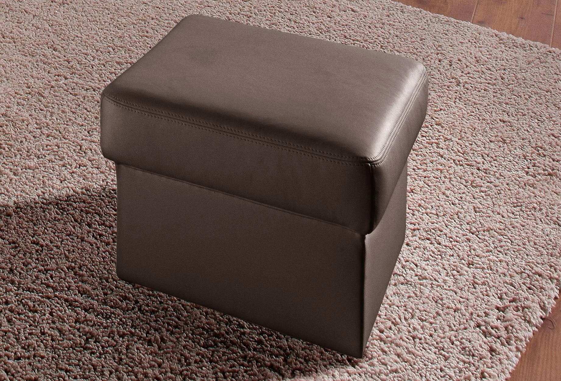 SIT & MORE Hocker Bellevue Mokka Lederhocker Polsterhocker