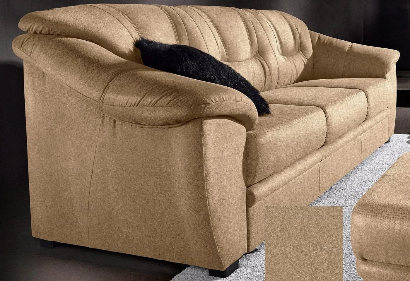 SIT & MORE Safira 3-Sitzer Sofa Braun mit Bettfunktion - Bild 2