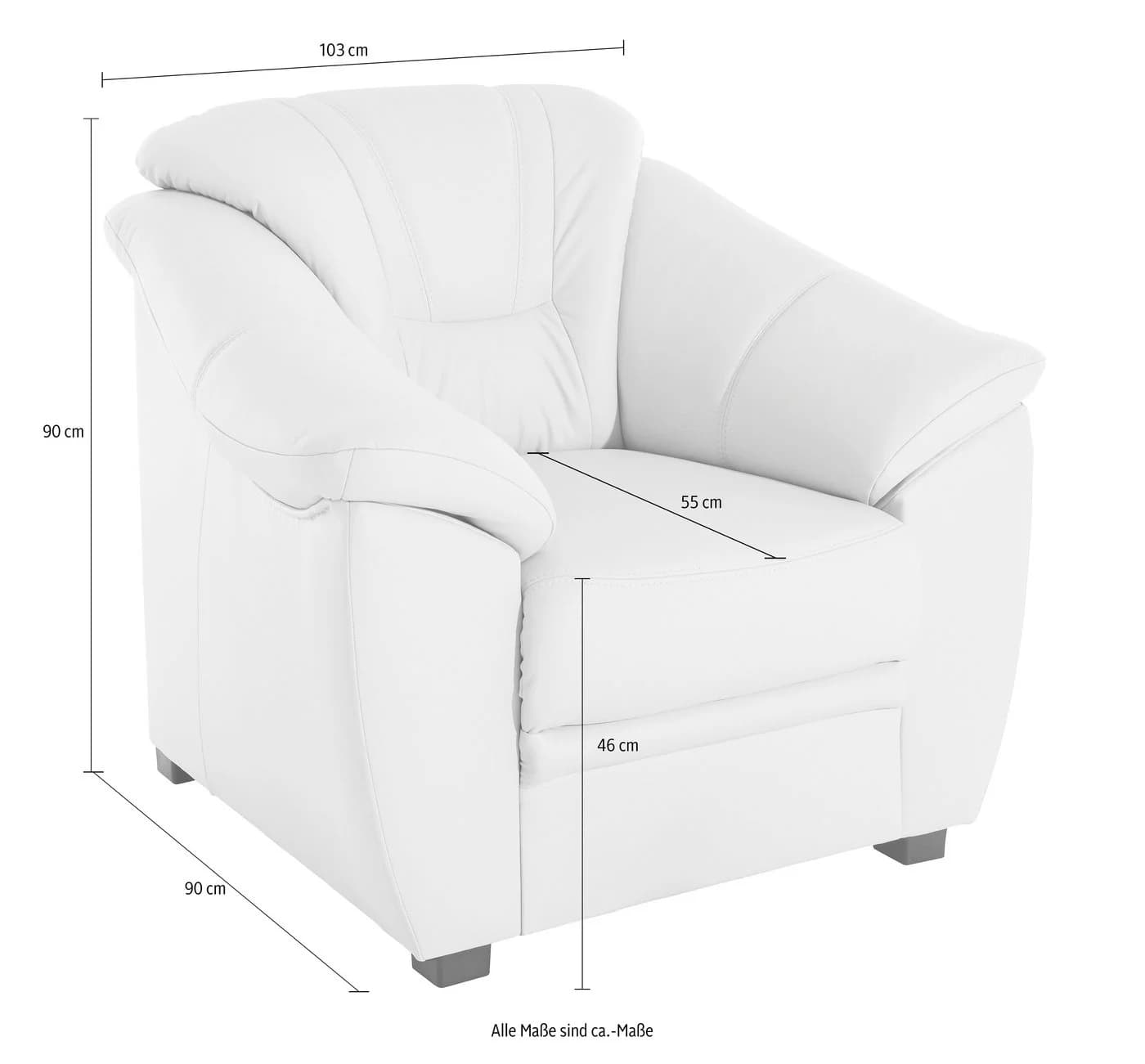 SIT & MORE Sessel Savona Beige Creme Kunstleder - Bild 4