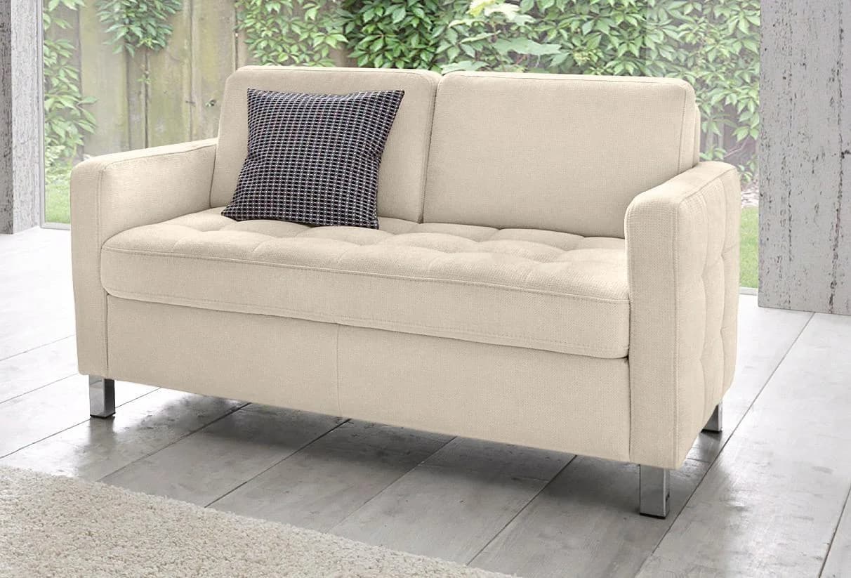 Sit & More Pablo 2-Sitzer Sofa Creme Microfaser