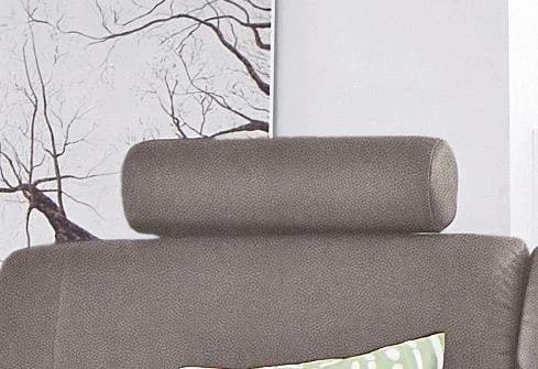 SIT & MORE Kopfstütze Pisa Grau Microfaser & Leder