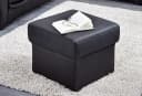SIT & MORE Hocker Bansin Schwarz Leder Polsterhocker Bild 2