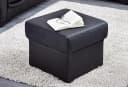 SIT & MORE Hocker Bansin Schwarz Leder Polsterhocker Bild 5