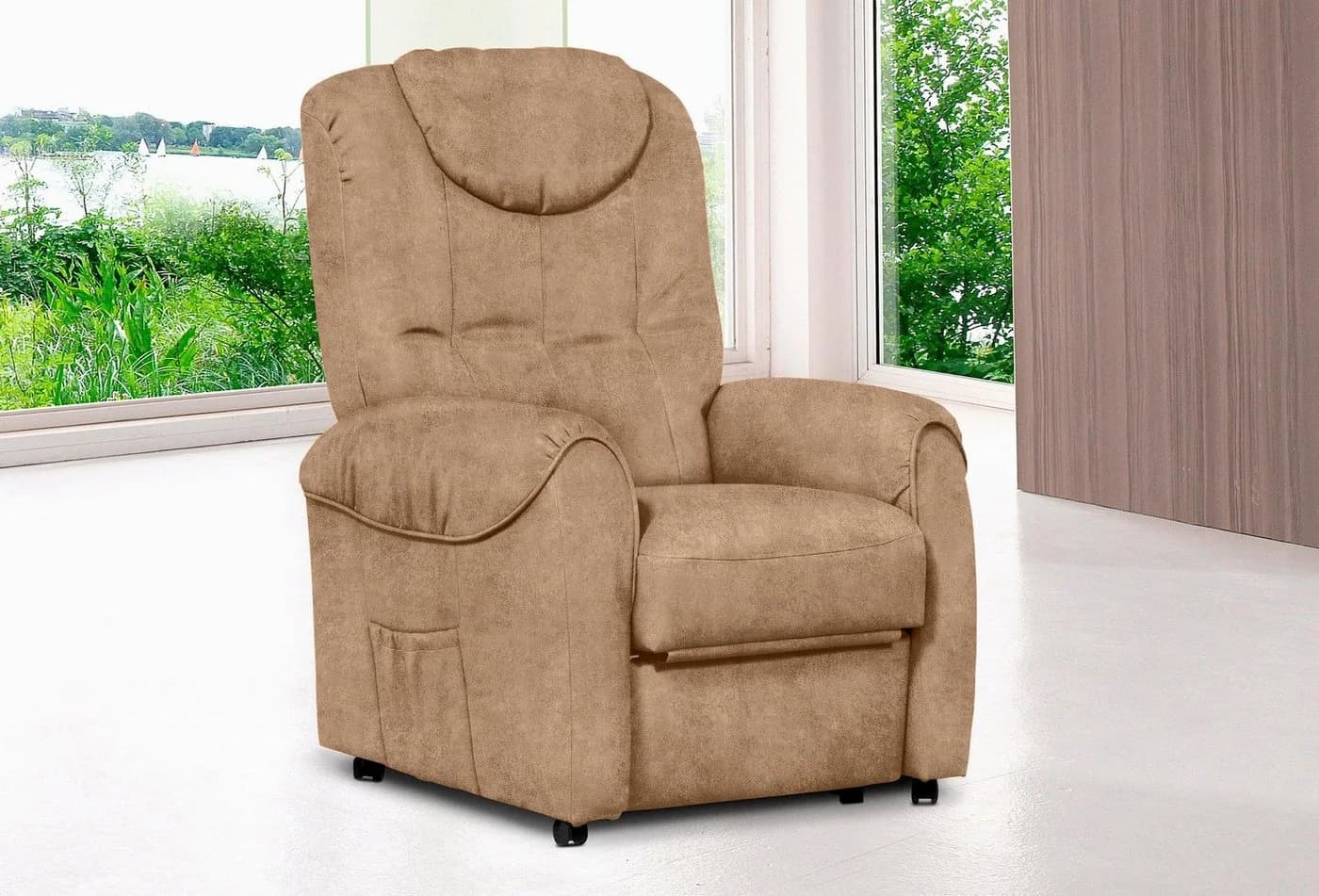 sit&more TV-Sessel Bastian Braun Motor Aufstehhilfe Luxus-Microfaser - Bild 2
