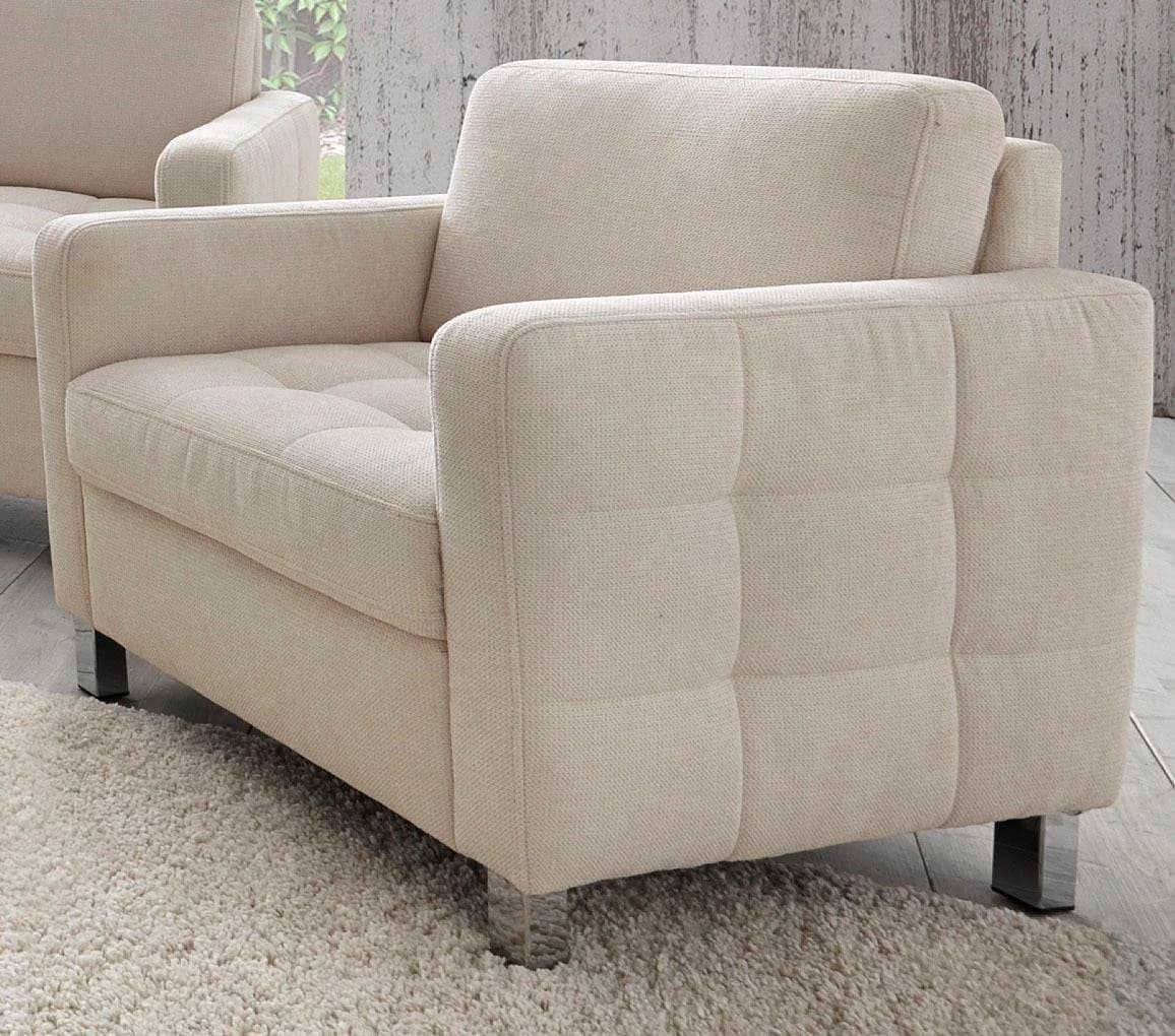 Sessel SIT & MORE Pablo Creme Luxus-Microfaser
