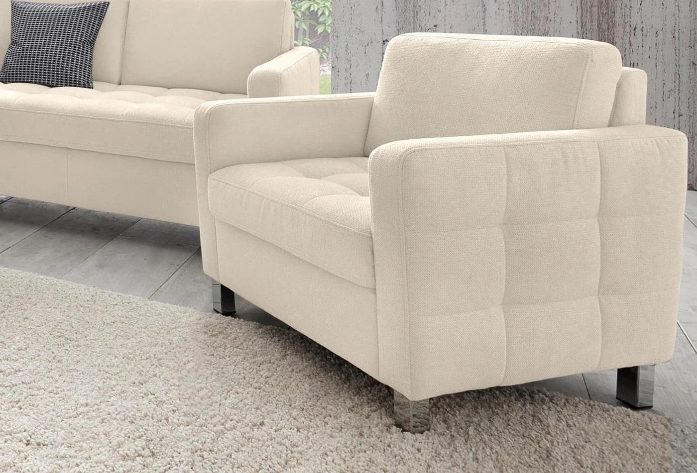 Sessel SIT & MORE Pablo Creme Luxus-Microfaser - Bild 3