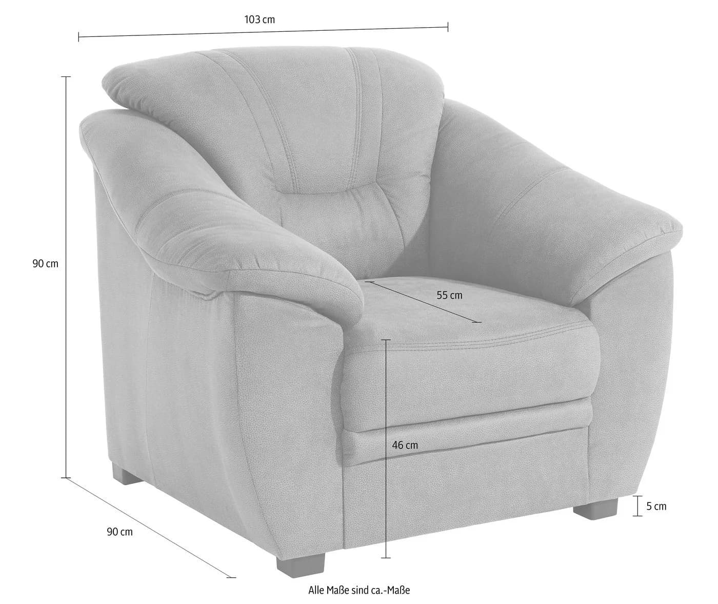 Sessel SIT & MORE Savoni Grau Modern - Bild 5