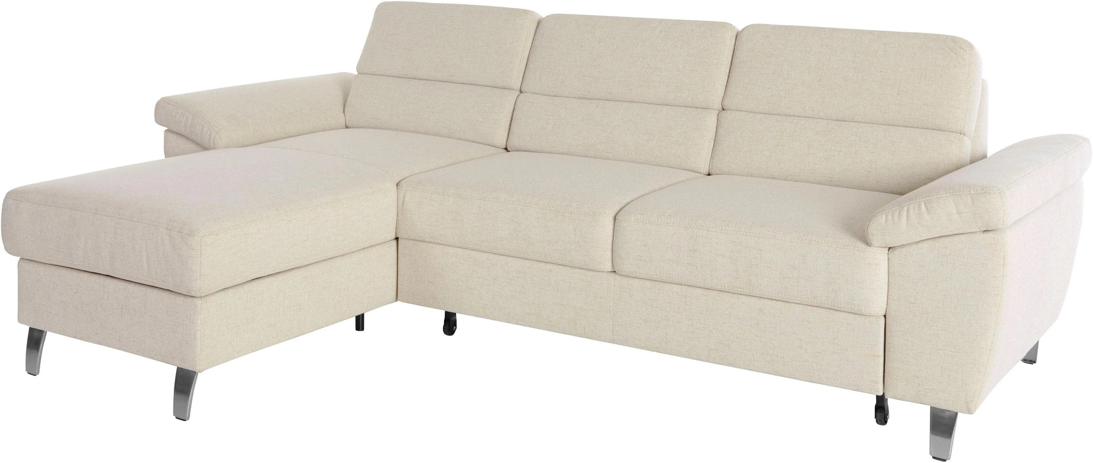 Ecksofa SIT & MORE Sorano L-Form Beige Recamiere Links