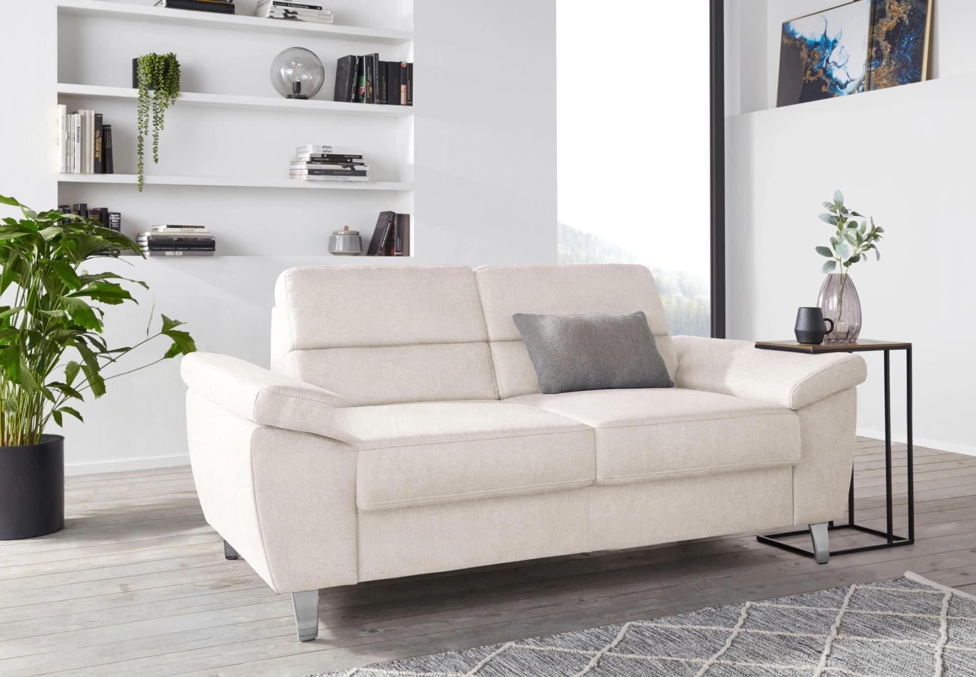 SIT & MORE Sorano 2-Sitzer Sofa Beige Leinen