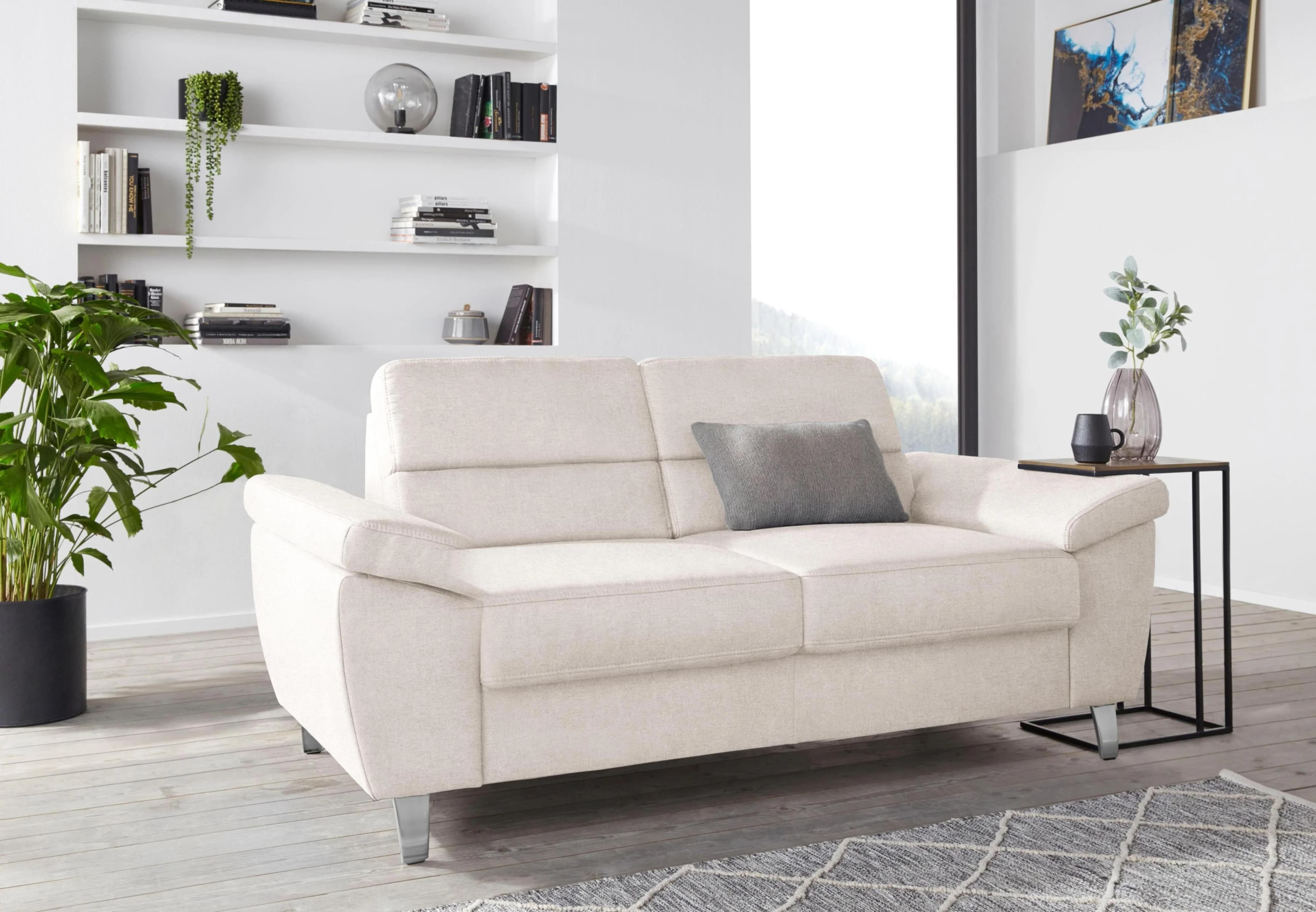 SIT & MORE Sorano 2-Sitzer Sofa Beige Leinen