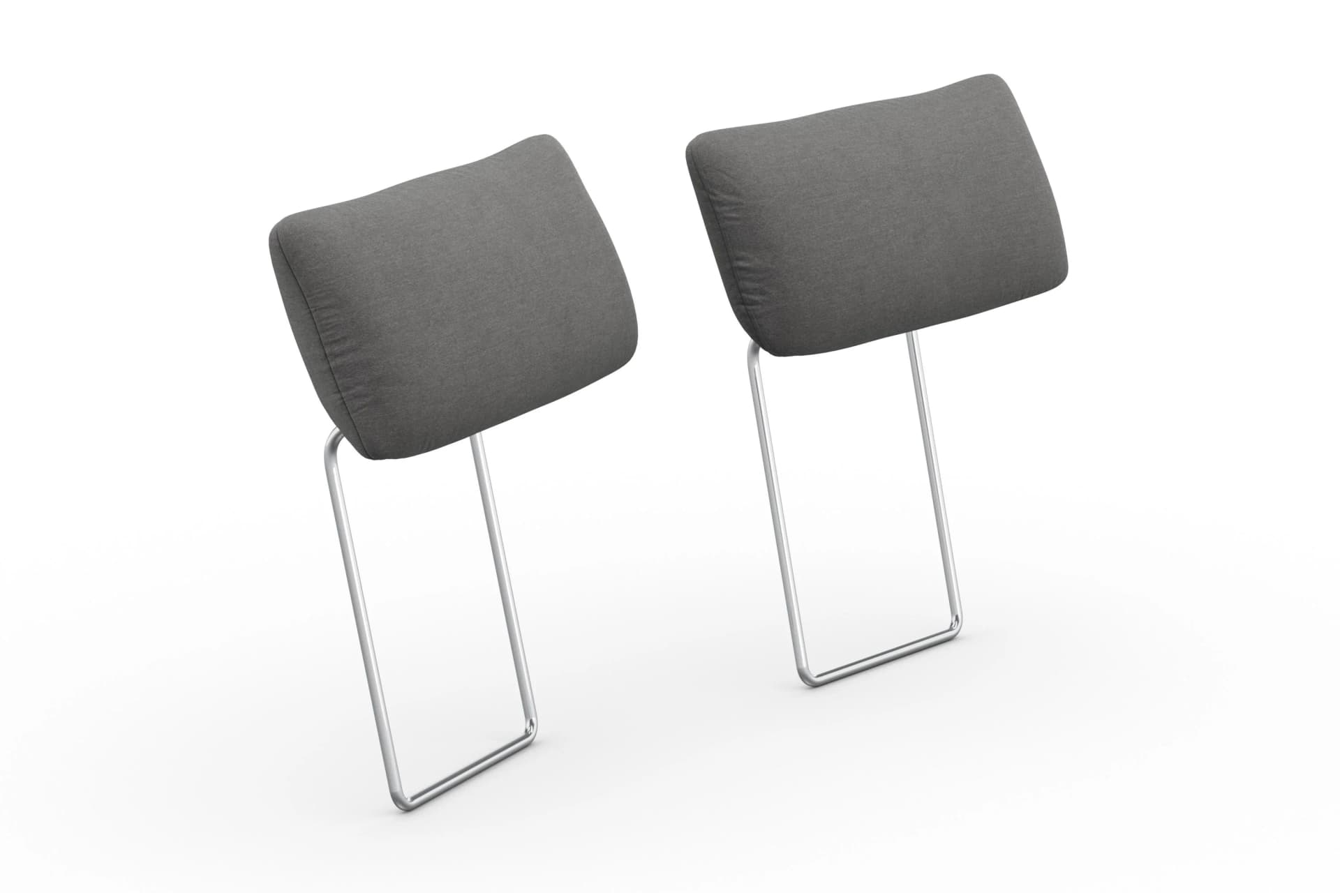 SIT & MORE Kopfstütze Cadabra Grau Samtoptik 2er Set