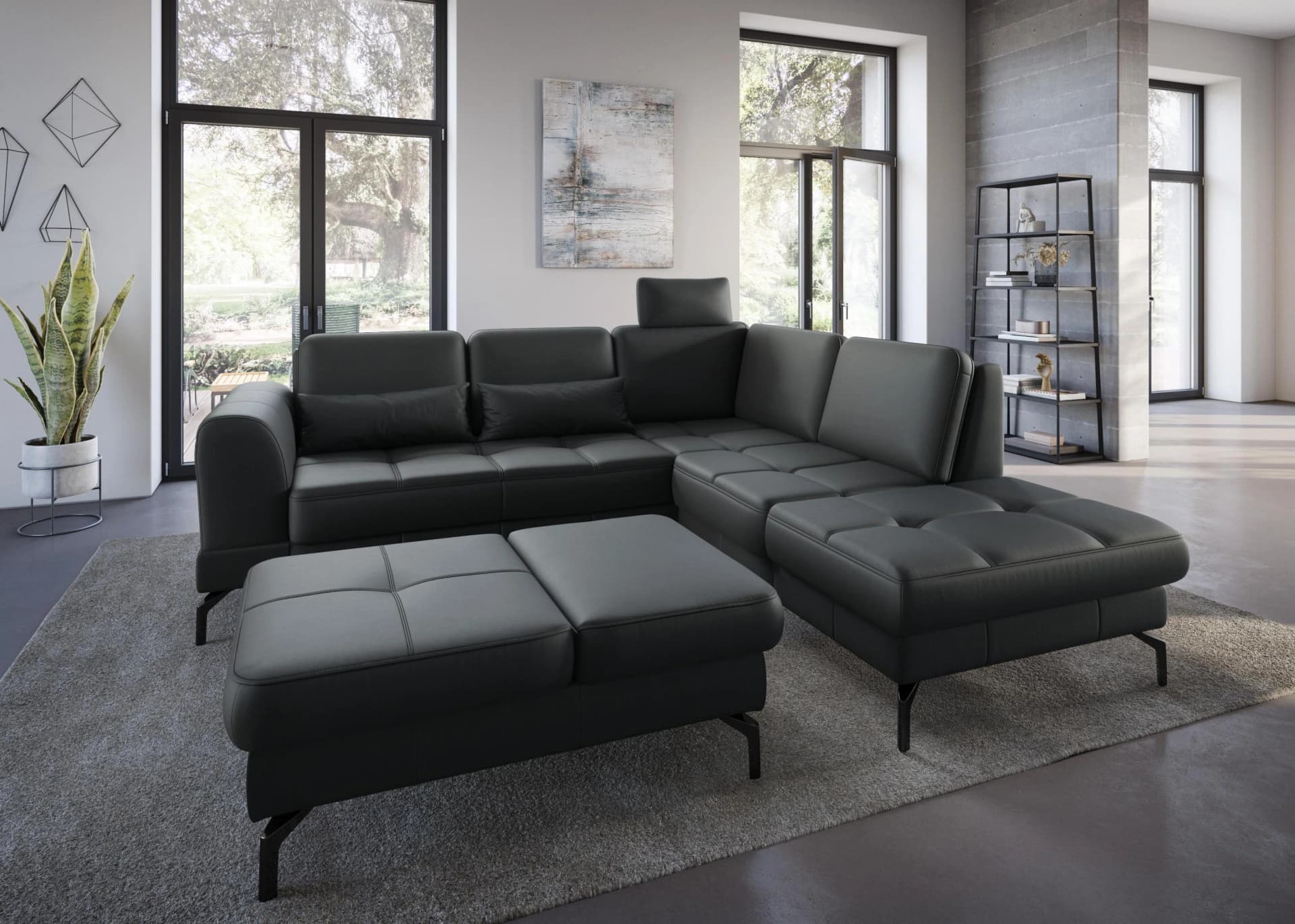 SIT & MORE Hocker Bendigo Schwarz mit Klappfunktion