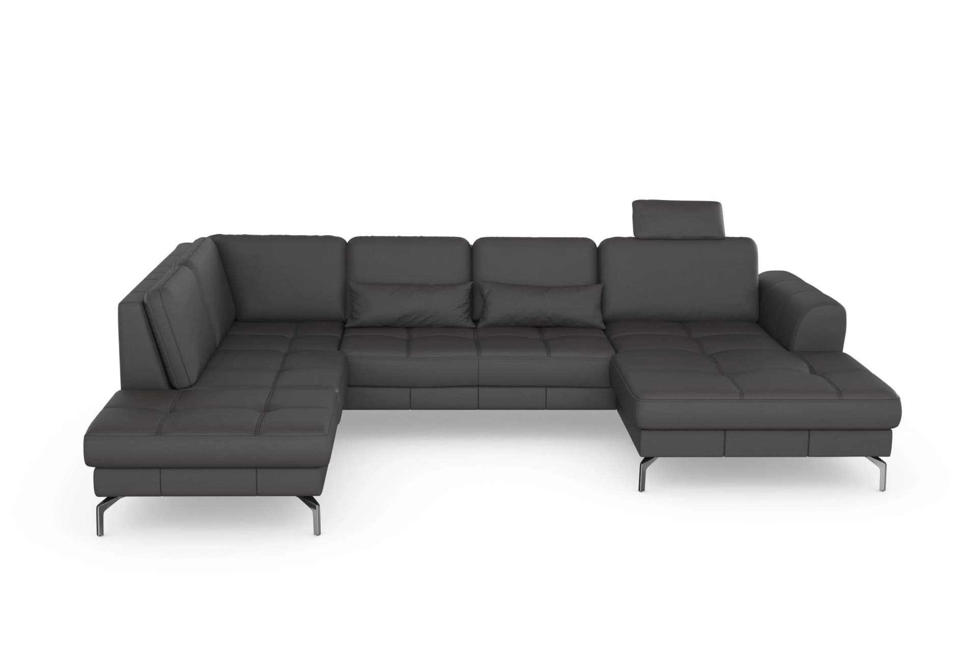 SIT & MORE Wohnlandschaft Bendigo U-Form Braun NaturLEDER
