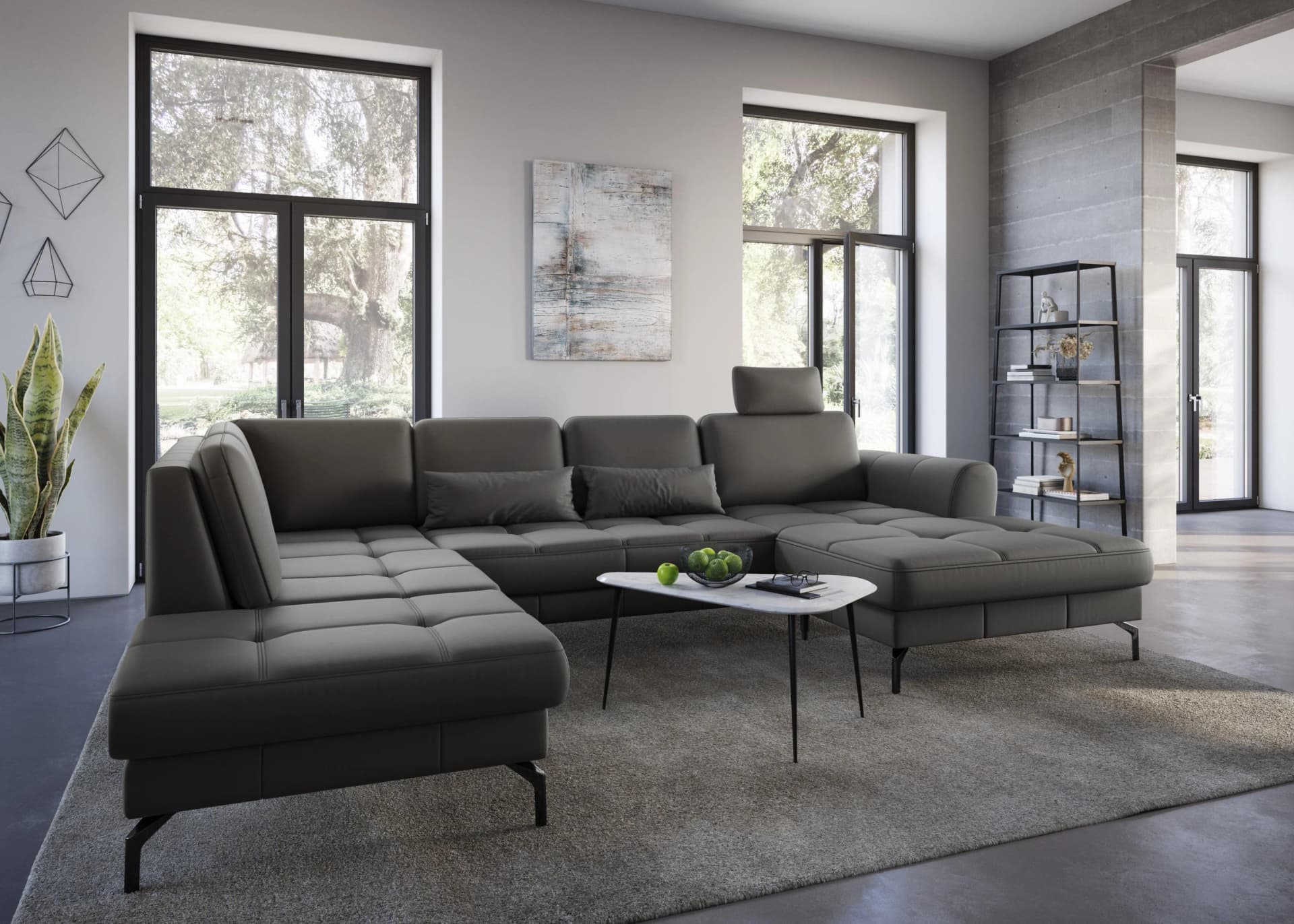 SIT & MORE Kopfstütze Bendigo Braun NaturLEDER®