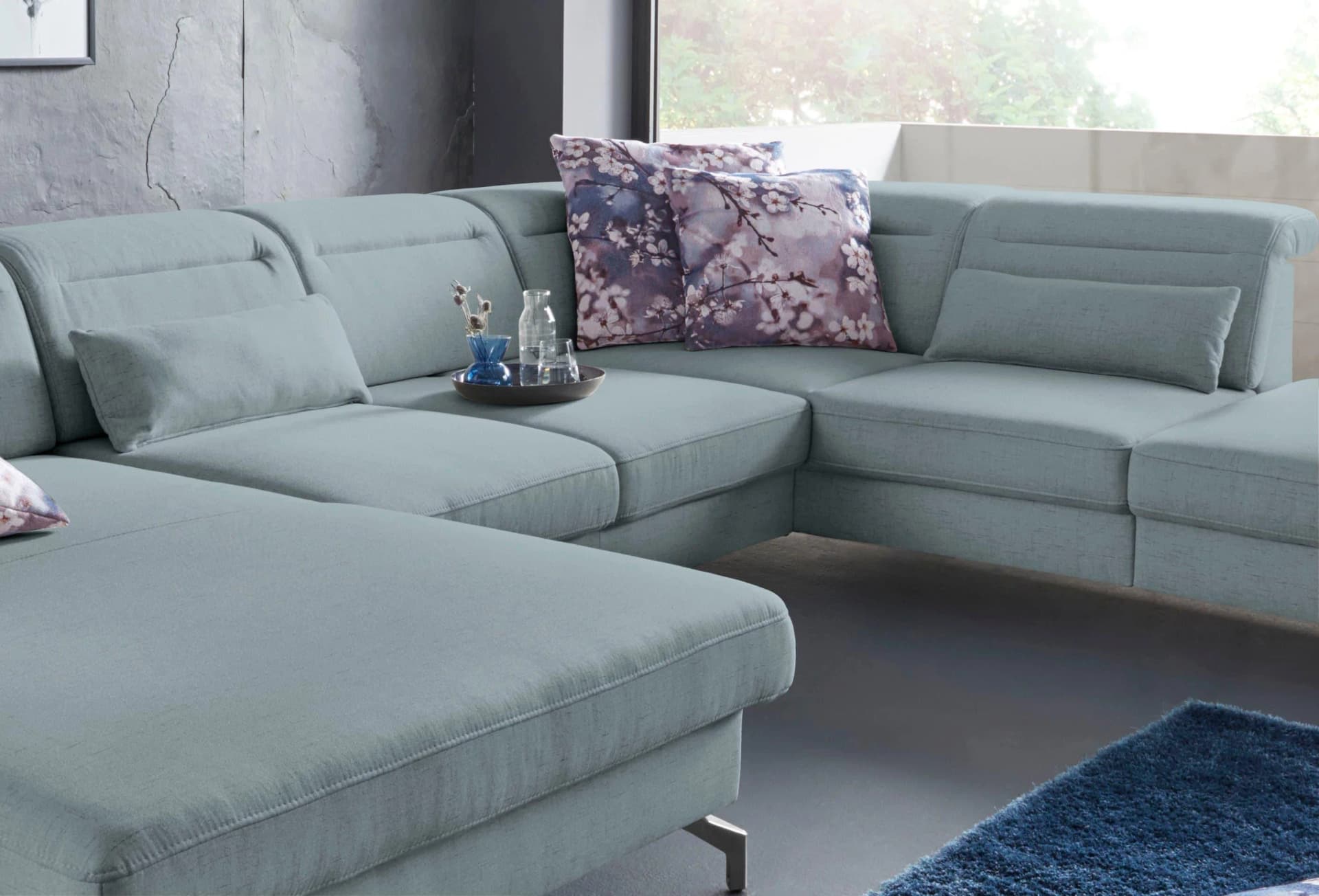 SIT & MORE Percy Sofakissen Set Aqua 2-teilig