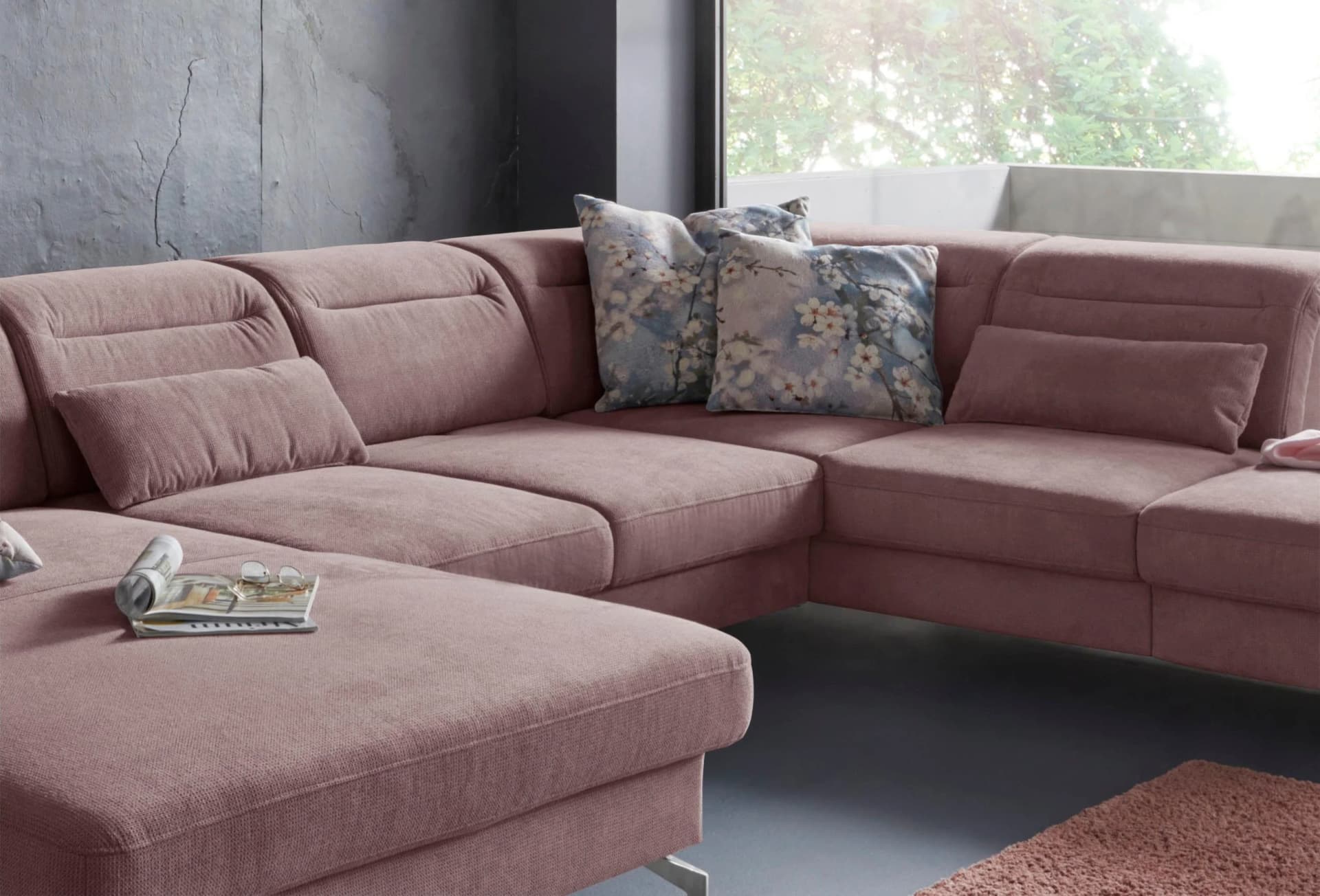 SIT & MORE Percy Sofakissen Set Lila 2-teilig