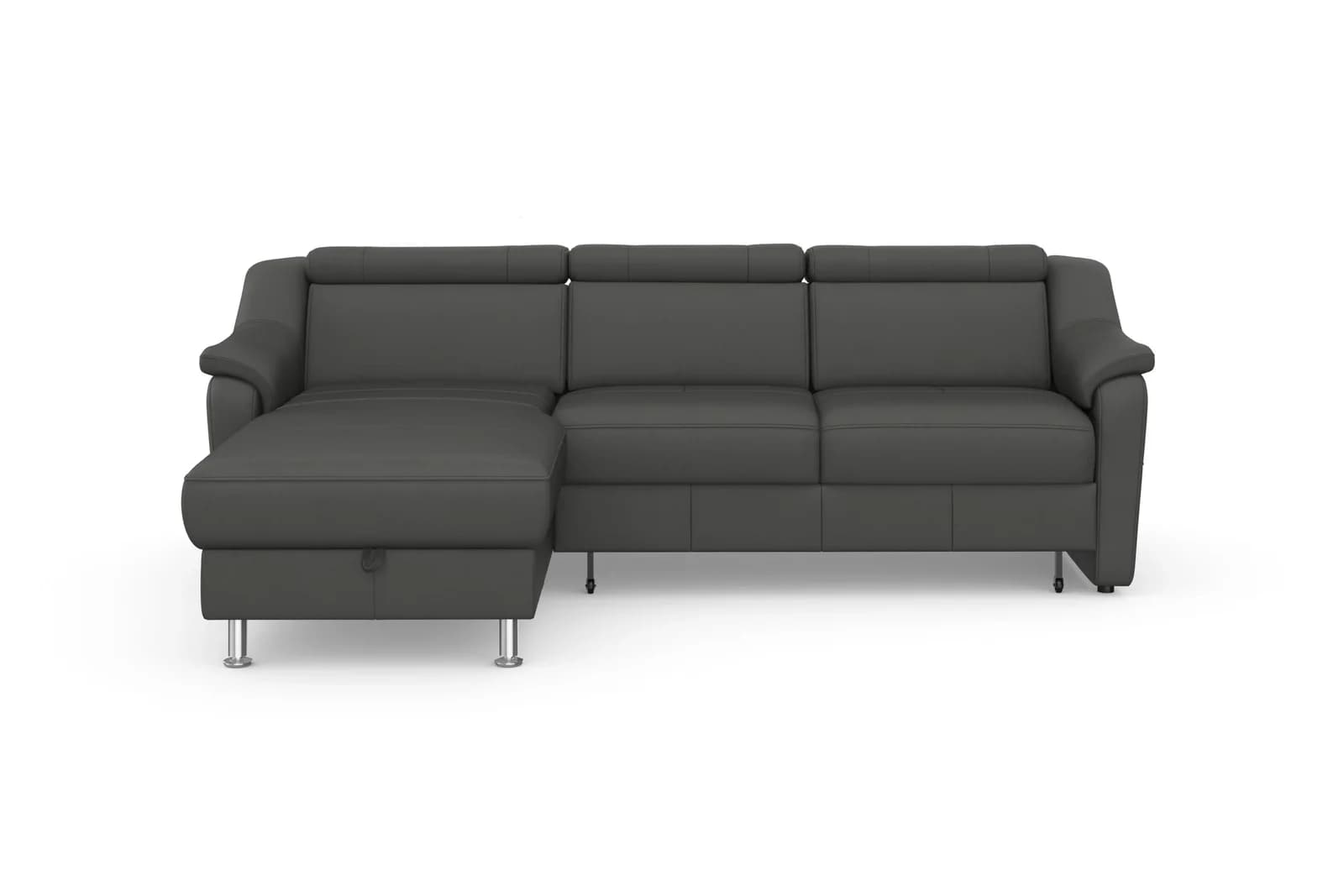 SIT & MORE Ecksofa Freetown L-Form Grau mit Bettfunktion
