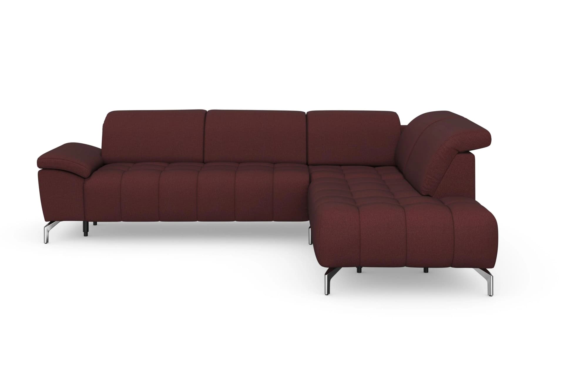 Modernes Ecksofa in L-Form, Farbe Lila (Chianti)