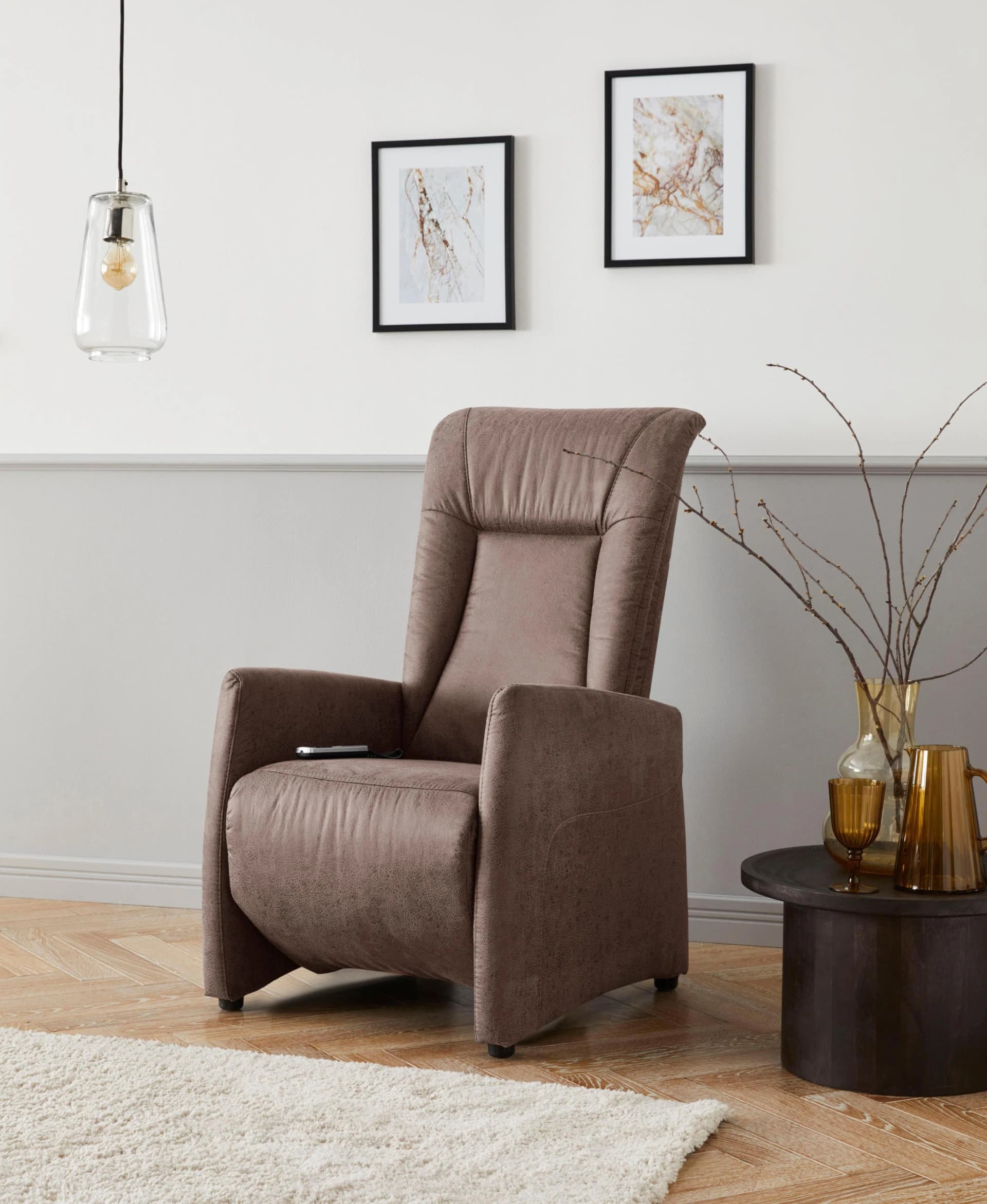 SIT & MORE TV-Sessel Melissa Elektrisch Verstellbar Schokobraun