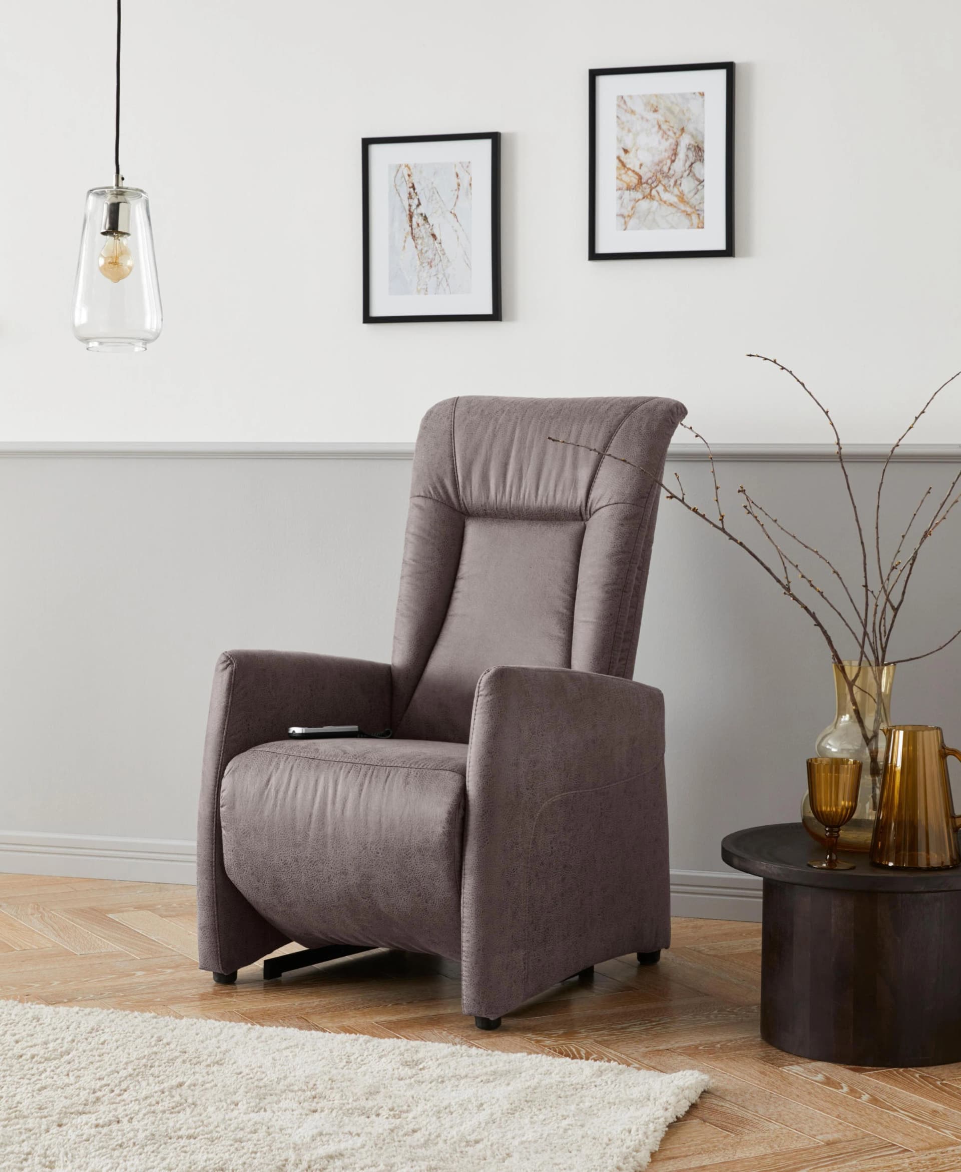 SIT & MORE TV-Sessel Melissa Elektrisch Verstellbar mit Aufstehhilfe Anthrazit