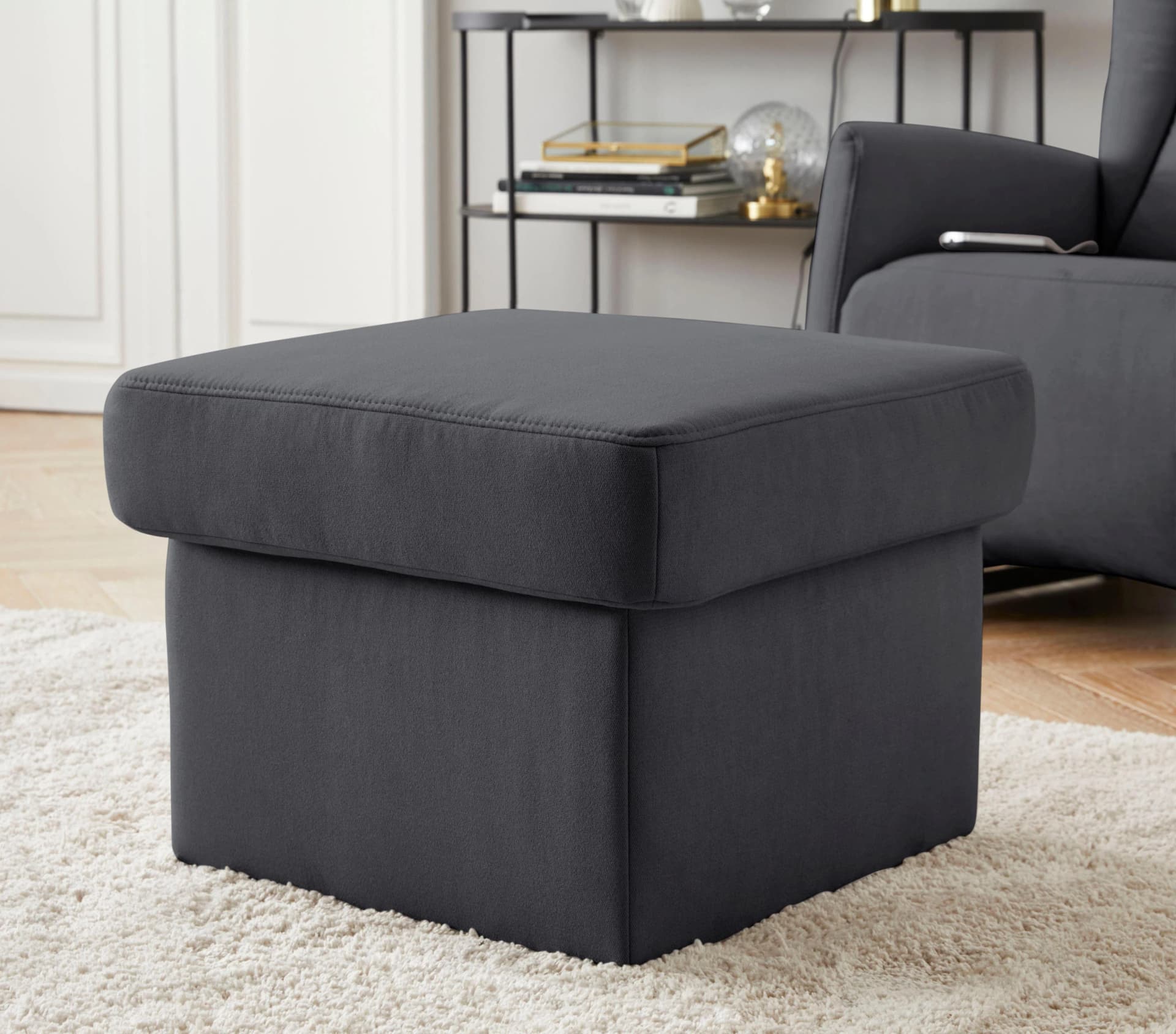 SIT & MORE Stauraumhocker Melissa Dunkelgrau Klassisch