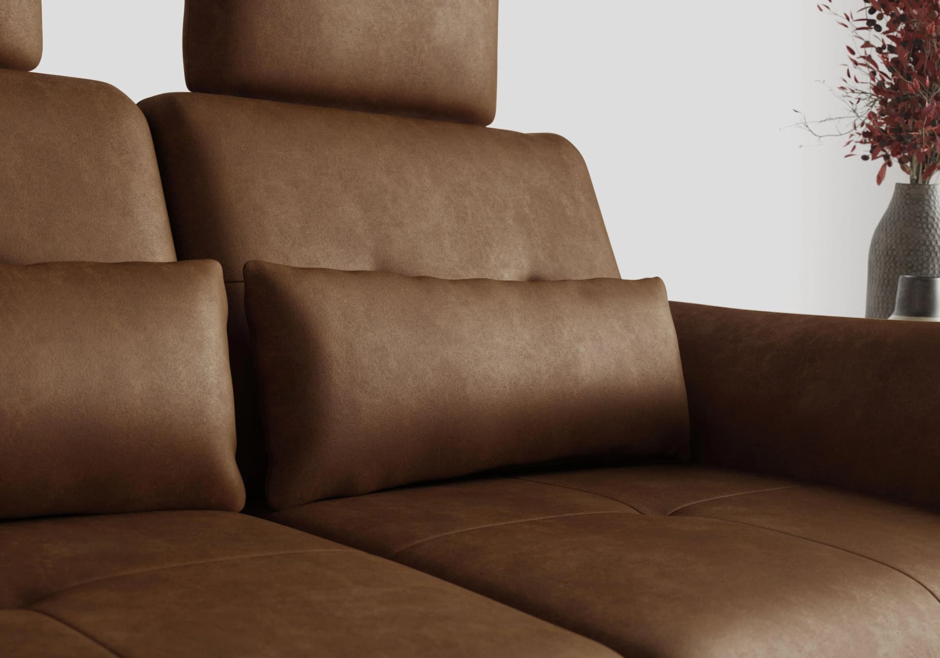 Sit & More Sofakissen Göteborg Cognac Microfaser