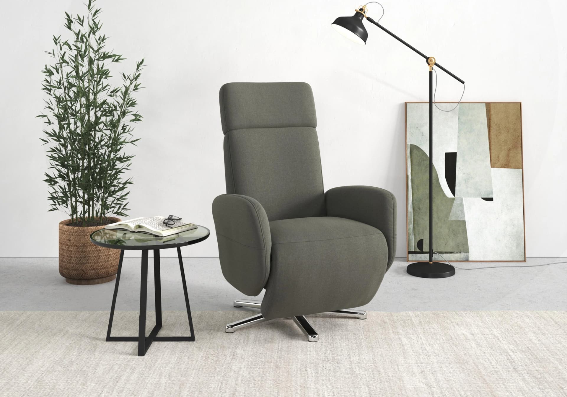 SIT & MORE TV-Sessel Grenoble Elektrisch Verstellbar Anthrazit