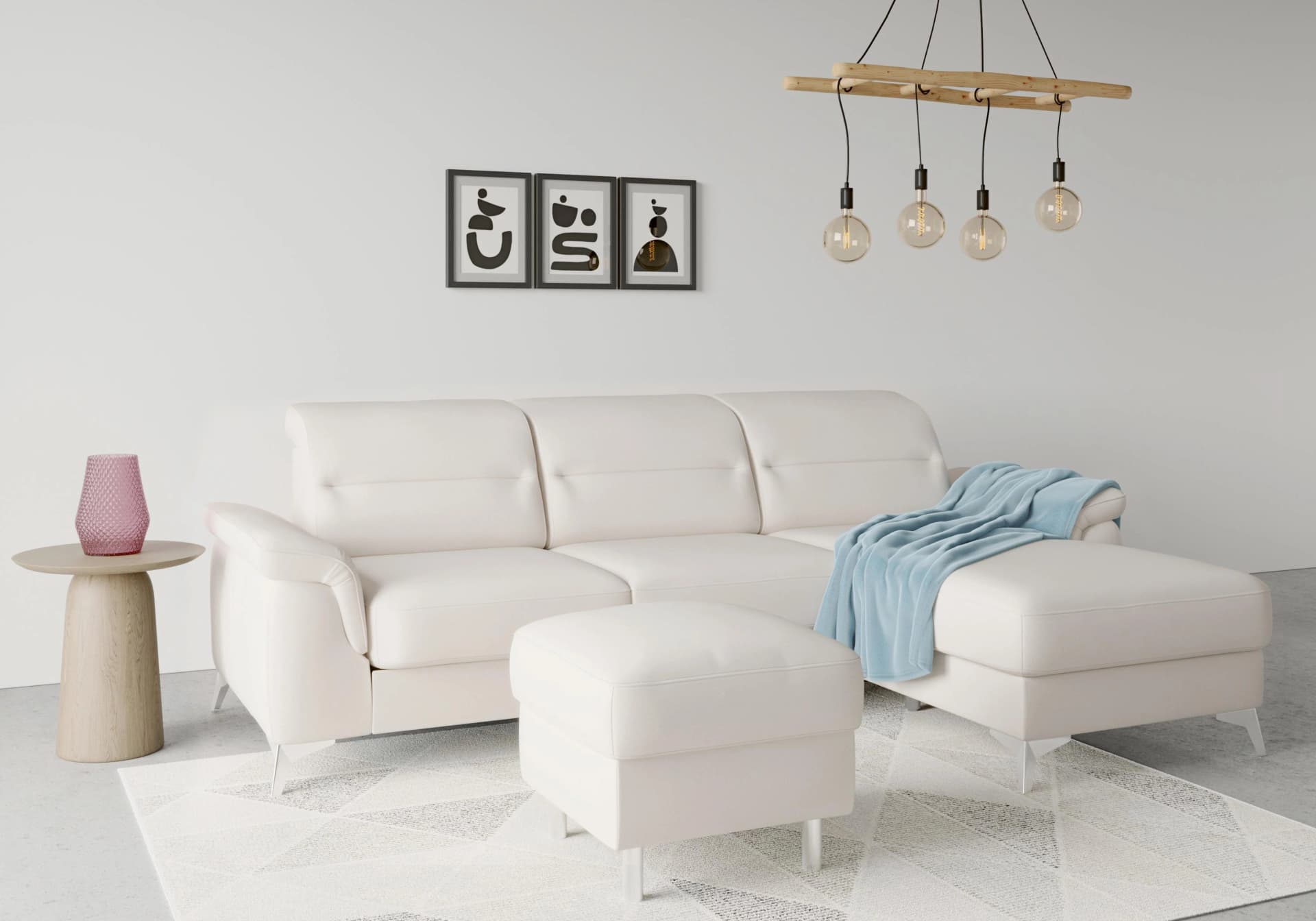 SIT & MORE Stauraumhocker Sinatra Beige mit abnehmbarer Sitzfläche