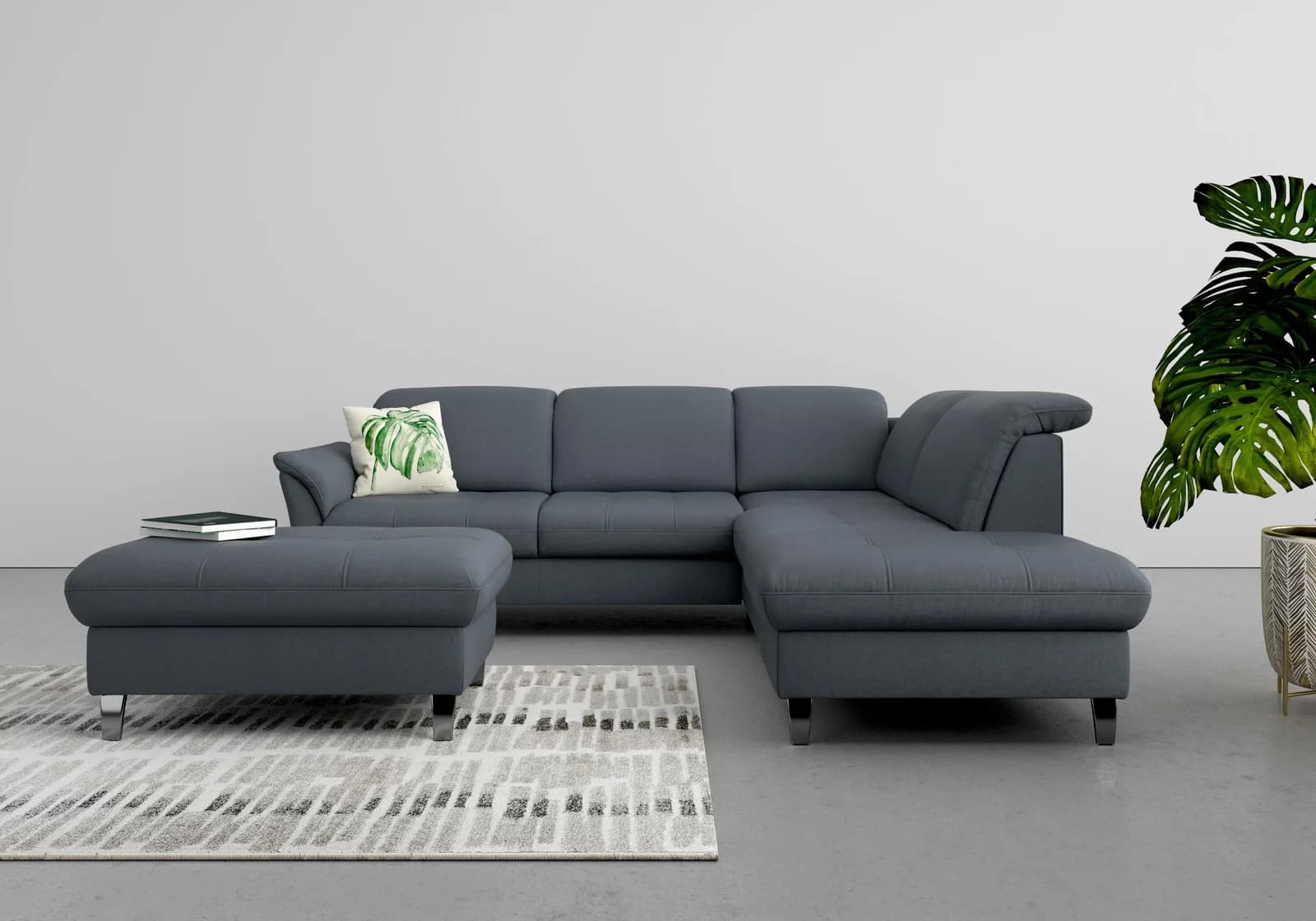 SIT & MORE Stauraumhocker Maggiore Grau Modern