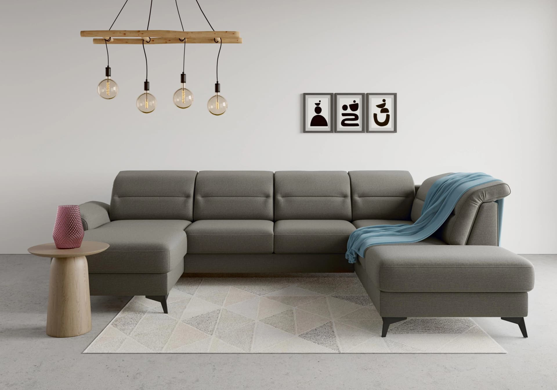 SIT & MORE Wohnlandschaft Sinatra U-Form Braun