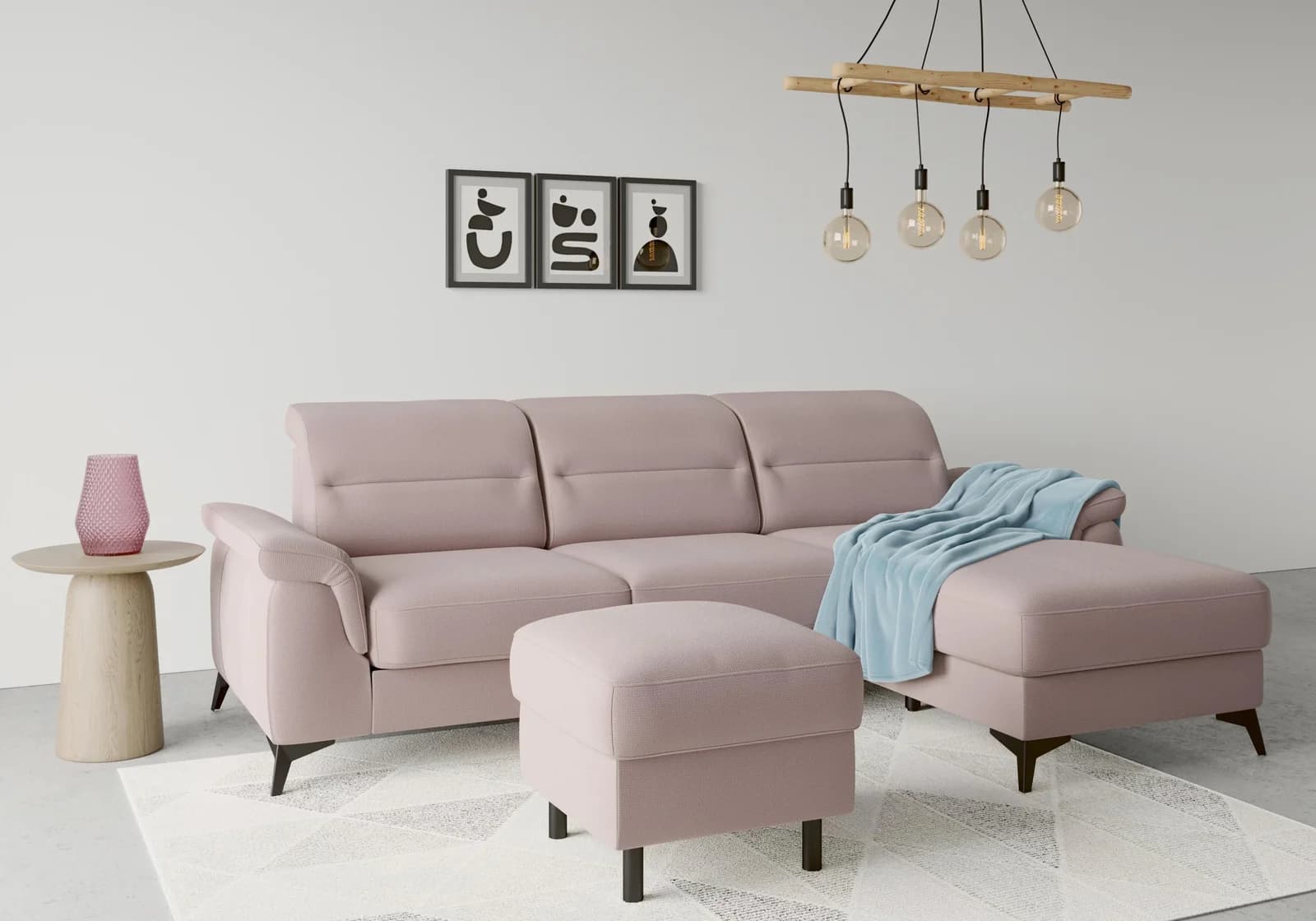 SIT & MORE Stauraumhocker Sinatra Lila mit abnehmbarer Sitzfläche