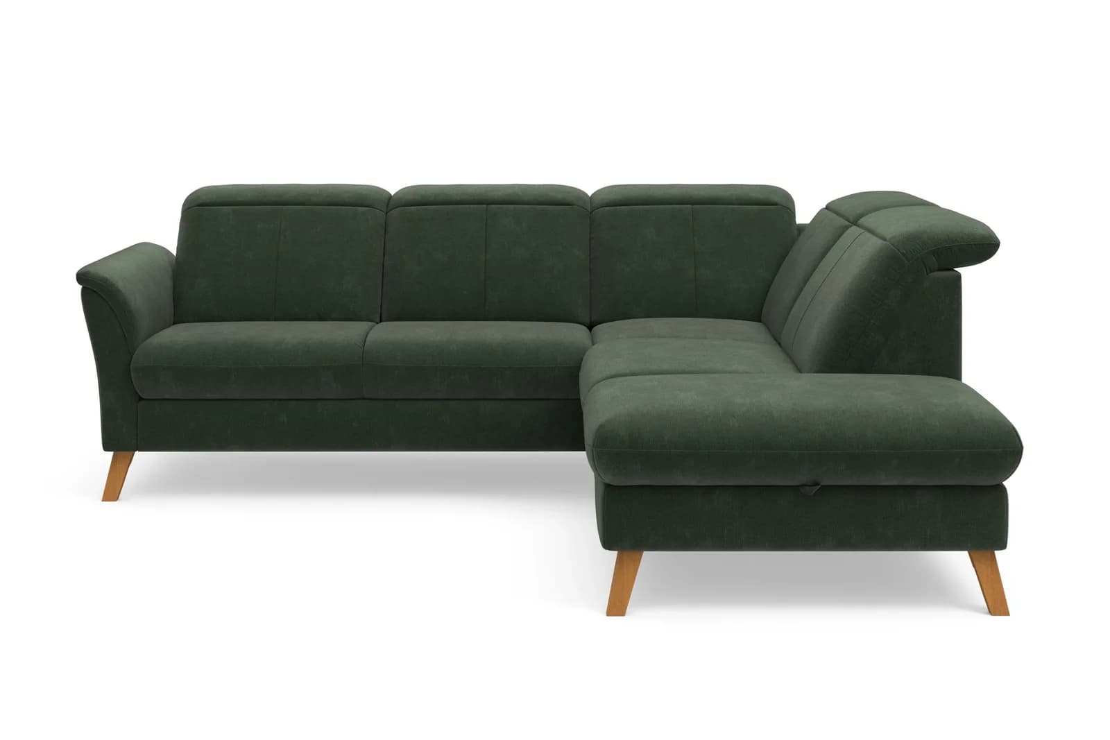 SIT & MORE Ecksofa Romero L-Form Grün Bettfunktion Stauraum