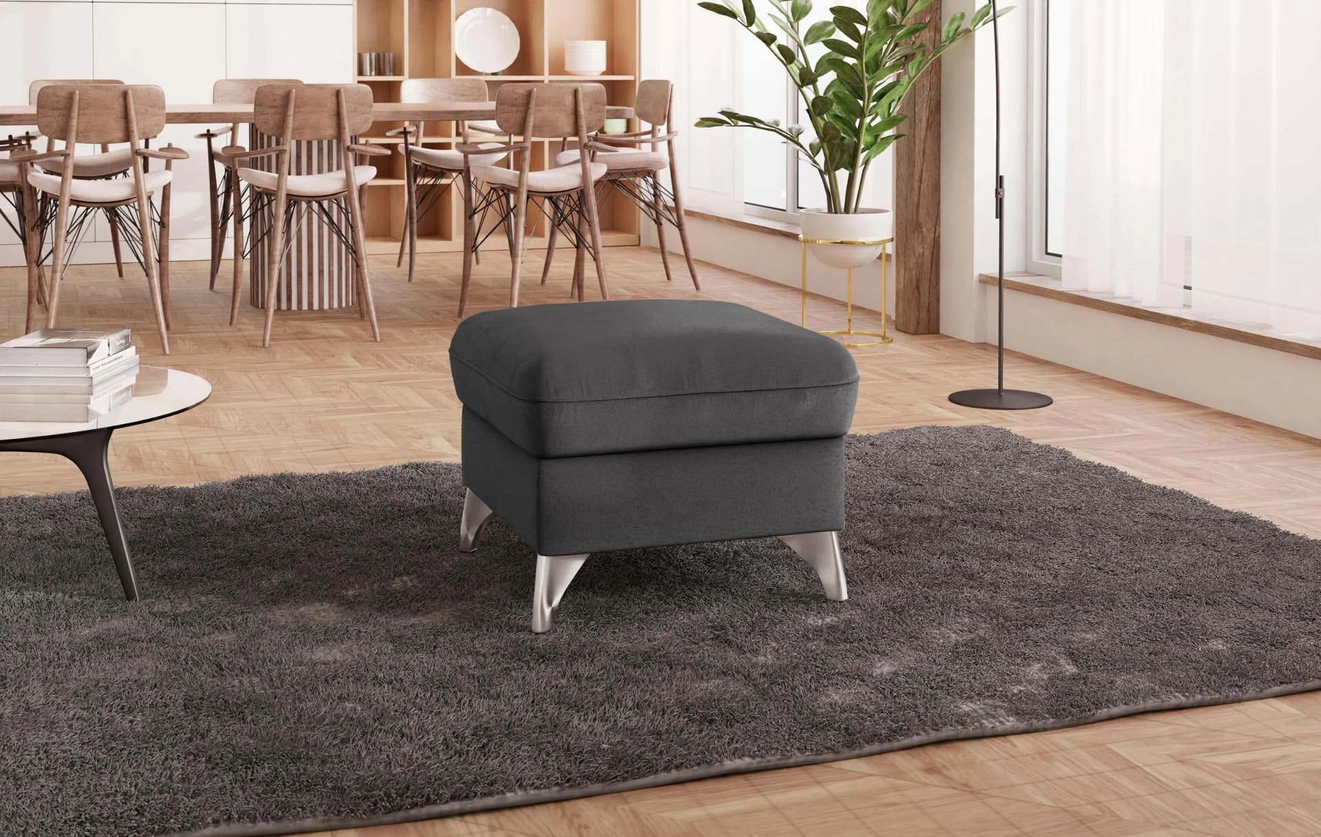 Polsterhocker Astoria Grau mit Stauraum von SIT & MORE